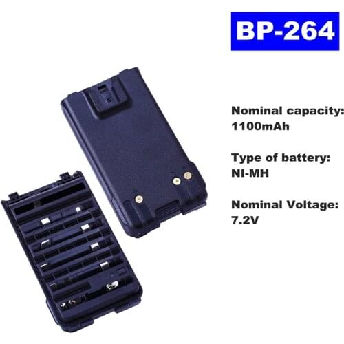 7.2V 1100mAh NI-MH Radio Battery BP-264 For ICOM Walkie Talkie V80/V80FX Two Way Radio