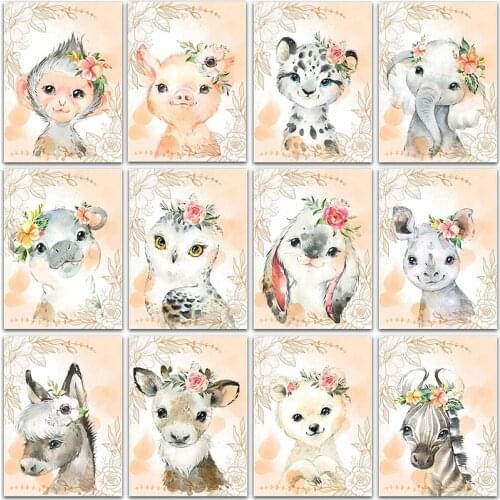 5D DIY Diamond Painting Animals Horse Elephant Rabbit Flowers Full Square&Round Diamond embroidery Cross stitch Diamond mosaic