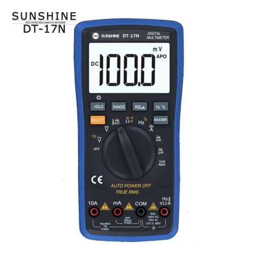 Multimeter SUNSHINE DT-17N Automatic range recognition High Precision LCD Digital Display AC DC Voltage and Current Resistance