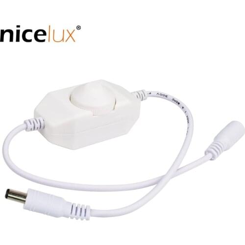 DC12-24V LED Strip Light Dimmer Switch Stepless Compatible with Button Wire Modulator for Dimmable Single Color LED Tape Light