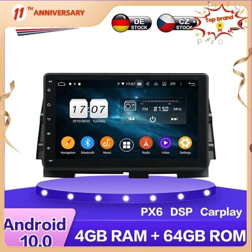 For Nissan Kicks 2016 - 2018 Android 10.0 PX6 Car Multimedia DVD Player 4+64GB Auto GPS Navigation Stereo radio DSP Carplay WIFI