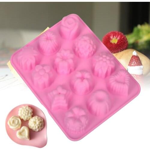 Jelly pudding silicone mold 12 shapes kitchen baking tools DIY Mold
