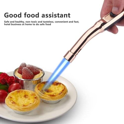 Gas Lighter Gun with 45° Bend Design Lengthened Tube Anti-slip Texture Transparent Air Box Tool