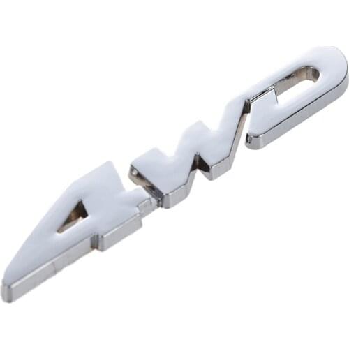 4WD Displacement Car Chromed Emblem Badge Car Sticker Logo