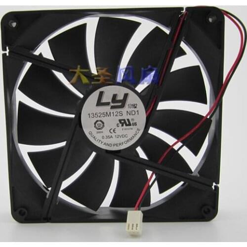 LY 13525M12S ND1 13.5CM 12V 0.35A 2 wire fan box fan