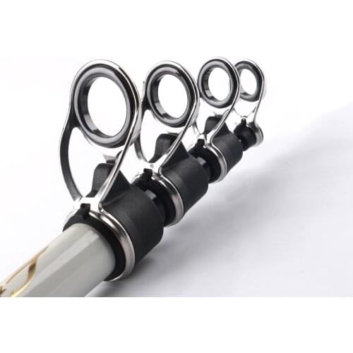 Fishing Rod Guides Eye Tips Rings DIY Pole Repair Kit Rod Building with Stainless Steel Frame & Ceramic Ring
