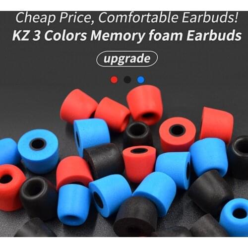 Ready KZ Memory Foam Original 1Pair(2pcs) Noise Isolating Ear Tips for In-ear TWS Earphone E10 ZS10 PRO ZSX ZST S1D T1 C12
