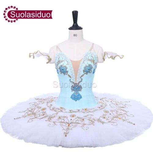 New Arrival Adult Ocean Green Stage Ballet Tutu Costumes Women White Ballet Dance Performance Dress Apperal Girls Ballet Skirt