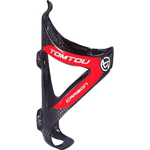 New TOMTOU Full 3K Carbon Water Bottle Cages Red Bicycle Water Bottle Holder Cage Super Light Applicable Mountain Bike Road Bike