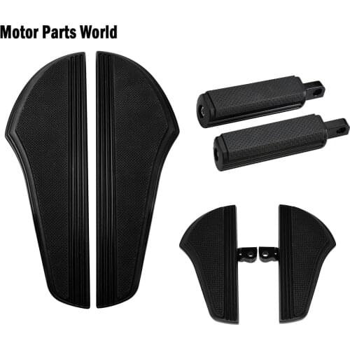 Motorcycle Front Driver Foot Pegs Floorboard Highway Foot Pegs Black For Harley Touring Street Glide FLHR Dyna Fatbob Softail
