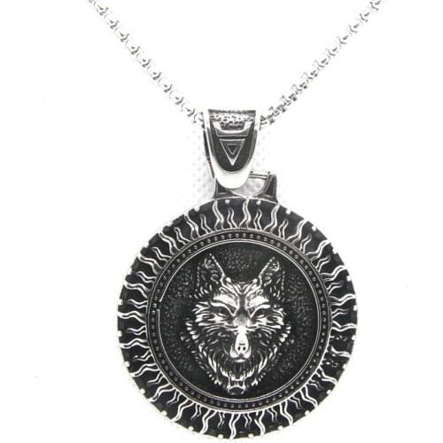 Support Dropship New Animal Wolf Pendant 316L Stainless Steel Jewerly Wolf Head Pendant