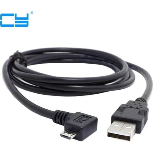 Right Angle angled 90 degree Micro USB 5pin Male to USB Data Charge Cable 5ft 1.5m 0.25m 3m 5m For Cell phone & Tablet