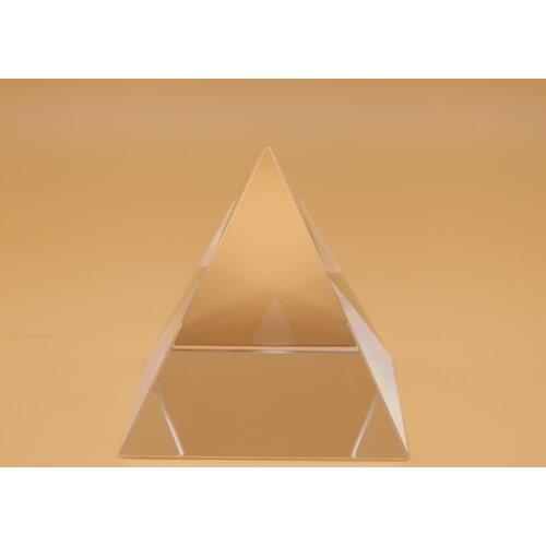 Rainbow Prism Optical Glass Crystal Pyramid 60mm Height Rectangular Pyramid Polyhedral Popularization Science Studying Student