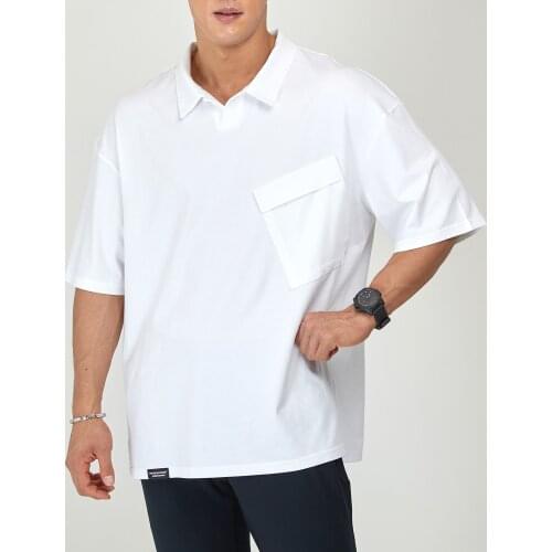 2021 Sport Short Sleeve Male Loose Stretch Muscle Brother Running Training Fitness Training Half Sleeve Lapel Shirt POLO Shirt