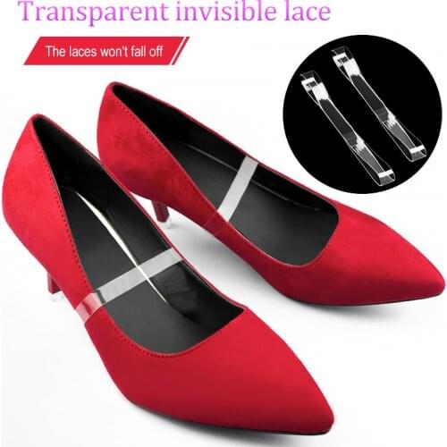 1 Pair Silicone Elastic Shoelaces for High Heels Adjustable Ankle Shoe Belt Anti-Skid Straps Band Women Shoe Laces