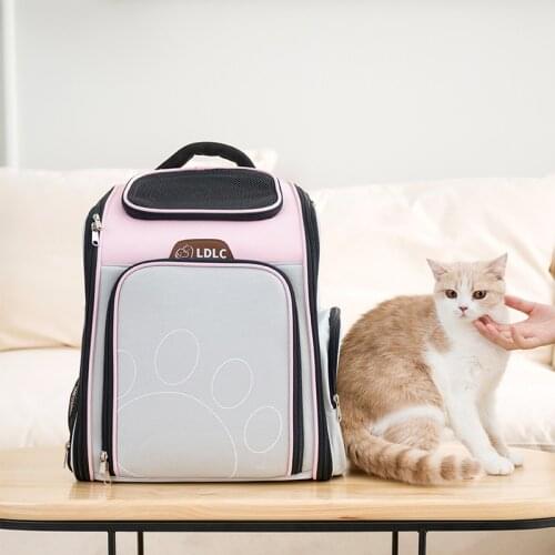 Dog Carrying Bag Transparent Mesh Breathable Backpack Top Quality Outdoor Pet Travel Bag Large Capacity cat carrier cage