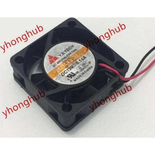 Y.S.TECH FD124015LL YW04015012BM DC 12V 0.14A 2-wire 40x40x15mm Server Cooling Fan