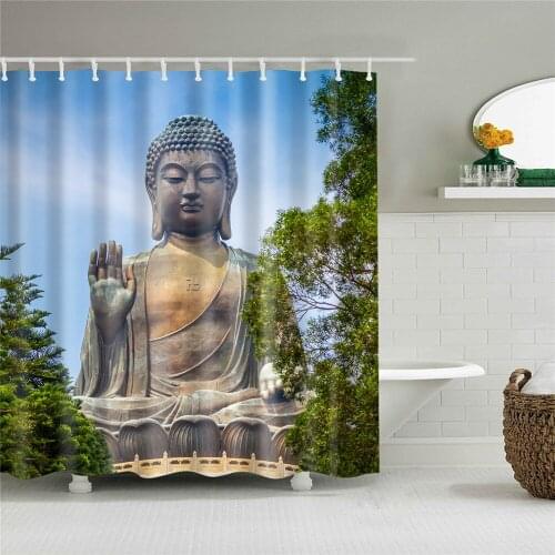Mandala Flower Geometric Shower Curtains Fabric Waterproof Polyester Buddhist Printed Bath Decor Curtain With Hooks