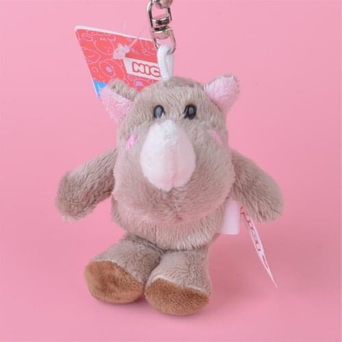 1 Pcs Rhinoceros Plush Pendant Toy, Kids Doll Keychain / Keyholder Gift Free Shipping