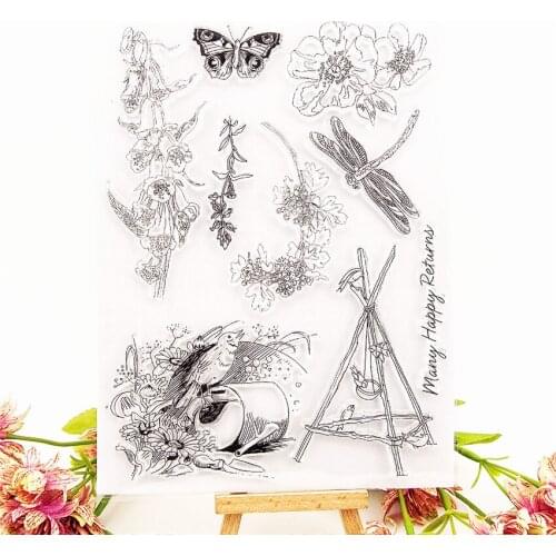 17x23cm garden party TPR Transparent Silicone Rubber Clear Stamps cartoon Scrapbooking/DIY Easter wedding album