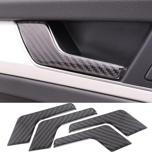 3D Carbon Fiber Stickers Decorative Cover trim Strip for Car Inner Door Handle For Audi Q5 2017-2019 Auto Interior accessories