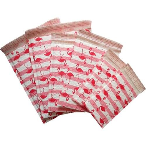 50Pcs/Lot Flamingo Printing Bubble Envelope Self Seal Bubble Mailers Padded Envelopes Waterproof Shipping Bags Mailer 3 Sizes