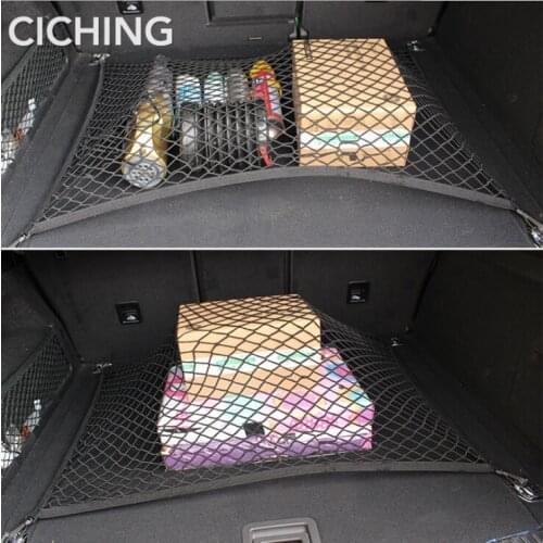 Car styling Nylon Car Trunk Storage Elastic Mesh Net 4 Hooks For Peugeot 2008 3008 4007 4008 5008 508 RXH SW Partner Accessories