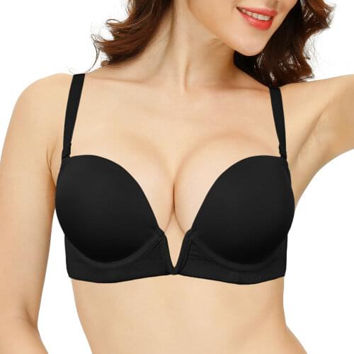 New Women Sexy Bra Push Up Bralette Solid Adjusted Convertible Straps 1/2 Cup Underwire Thick Padded 70 75 80 85 90 95 A B C D E