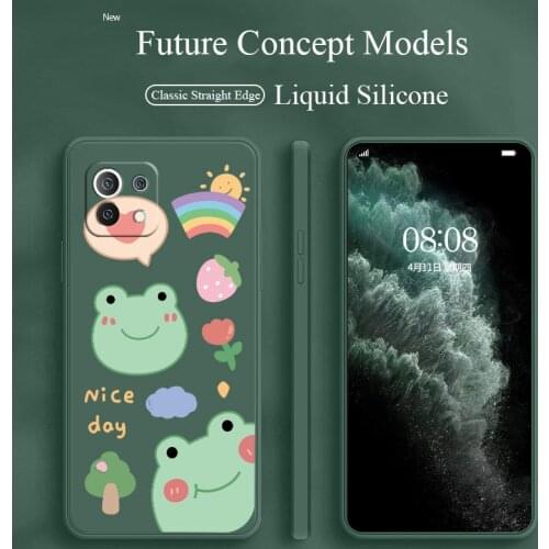 Big Head Frog Phone Case For Xiaomi Mi 11 lite Ultra 11i 10T 9T Pro Lite 10 10S 9 8 lite Pro Poco F2 X2 F3 Pro Cover