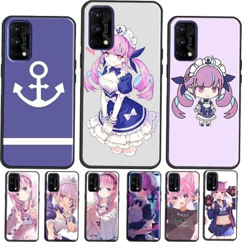 Minato Aqua Hololive Anime Case Cover For Realme Q3 Pro 6 7 8 Pro C3 C21 GT Neo Coque For OnePlus 9R 8T Nord 8 9 Pro