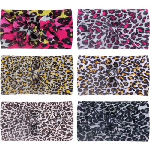 Childrens Seamless Super Soft Nylon Chiffon Headband Leopard Texture Hair Accessories Baby Turband