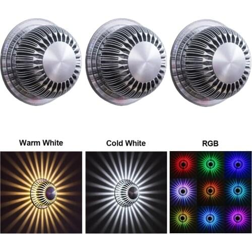 3W LED Wall Light Indoor Decorative Lighting RGB Light Room Wall Lamp with Remote Control Projection Lamp for Home Party KTV Bar