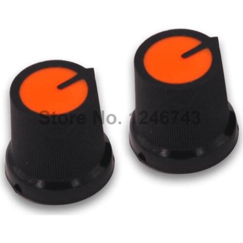 10PCS WH148 knob Plastic Potentiometers Knob for Single Double Potentiometers Switch Cap 14.5X15mm Handle 6MM AG3 Orange