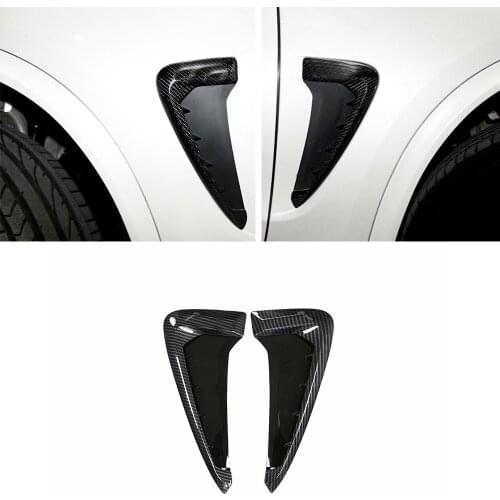 Carbon fiber Side Marker Fender Air wing Vent Trim Cover For BMW X5 F15 2014-18