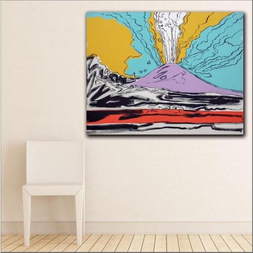 Printing Oil Painting Pop Art Andy Warhol Vesuvius I Wall Art Canvas Prints Pictures Home Decor For Living Room Bedroom Unframed