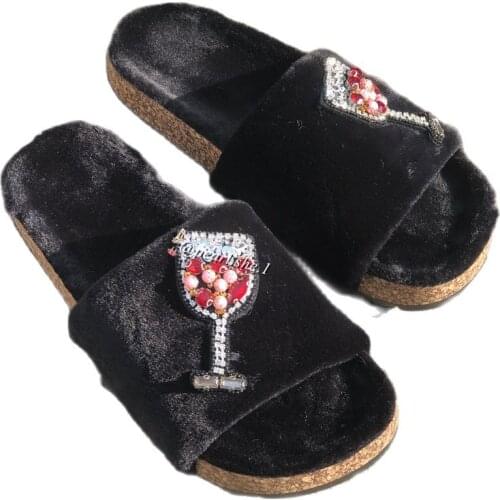 2021 New Ladies Designer Extra Fluffy Fur slippers Outside designer slippers famous brands Comfortable Faux Fox fur Winter slipp