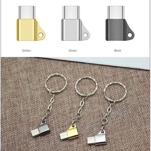 New USB C 3.1 Type C Male to Micro USB Female Converter Connector Keychain For Huawei zte xiaomi samsung oneplus Phone