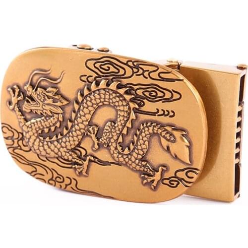 Western cowboy traditional dragon totem zinc alloy belt buckle mens accessory