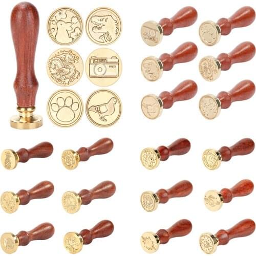 1PC Retro Metal Plant Sealing Wax Seal Stamp for Decorative Stamp Wedding Invitation Gift Cards Sealing Stamp Wedding Decorative