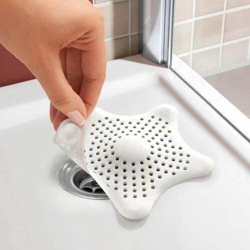 Hair Catcher Five-pointed Star Kitchen Sink Strainer Anti Blocking Bathtub Drain Cover Bathroom Filter