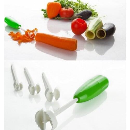 Vegetable Spiral Cutter Vege Drill Veggie Corkscrew Carver Fruit Core Digger Veggies Seed Remover Vegetable Corers Drill Knife