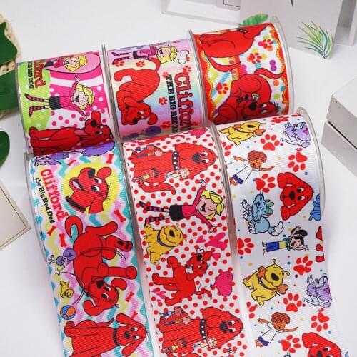 DIY Craft Supplies Cartoon Dog Printed Grosgrain Satin Ribbon 50 Yards, Planar Resins 30 Pieces. 57985