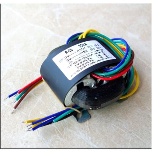 30W R transformer for amplifier and DAC DIY double 16V +single 8V