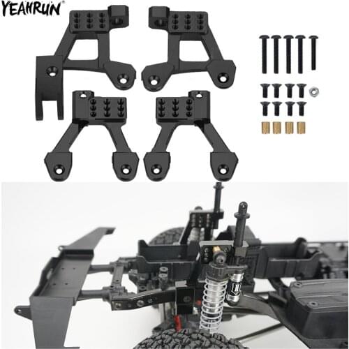YEAHRUN 4Pcs RC Car CNC Aluminum Front and Rear Shock Damper Towers Mount Post For 1/10 Axial SCX10 II 90046 RC Crawler Car
