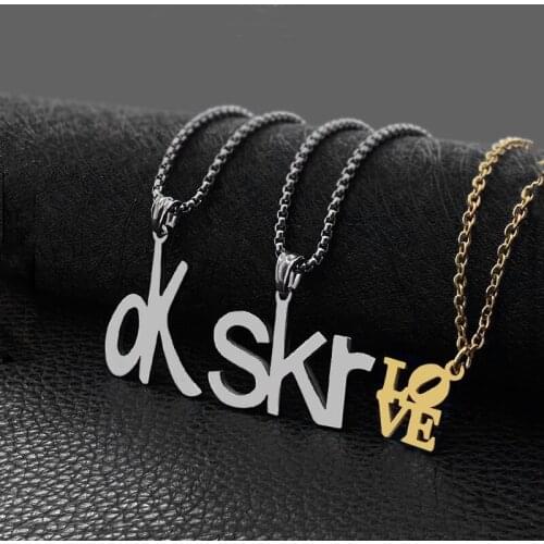 Fashion Titanium Steel Letter Pendant LOVE Necklace Feminine All-match Clavicle Chain hot sale