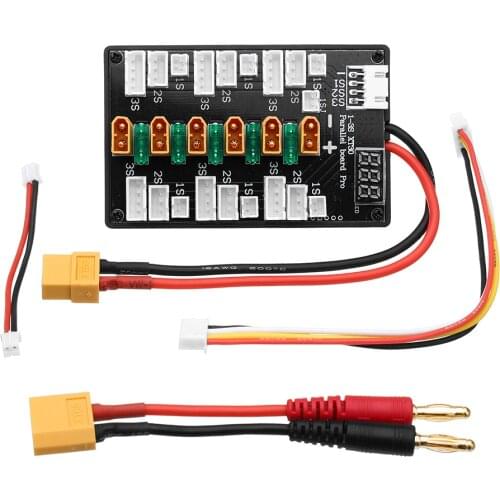 XT30 Plug 1S-3S Lipo Battery Upgrade Version Parallel Charging Board for IMAX B6 Balance Charger Replacement DIY Parts