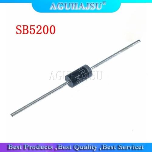 100PCS SB5200 SR5200 Schottky Barrier Rectifier Diode 5A 200V DO-201AD/DO-27