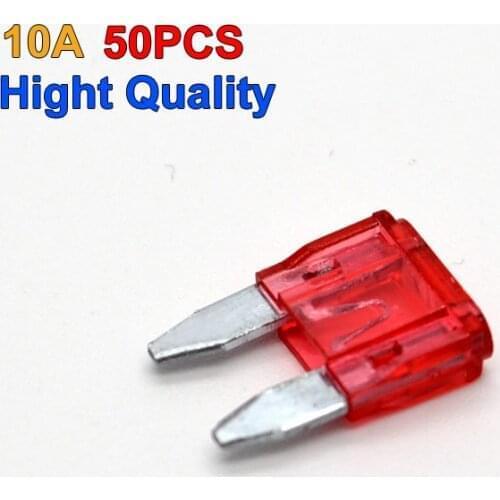 50pcs Small Type Auto Car SUVs Truck 10A Fuse Blade