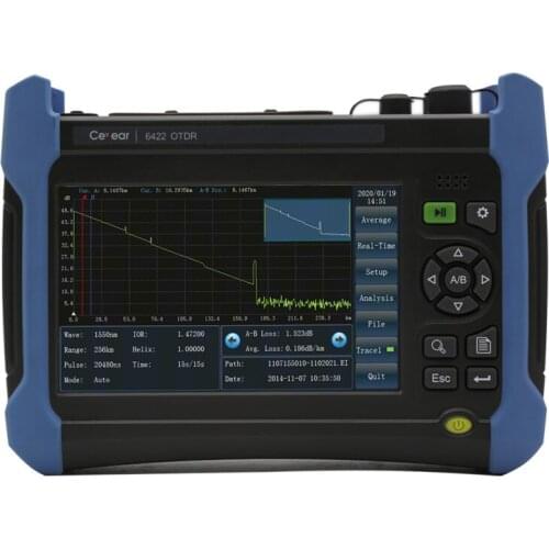 850nm 1310nm 1550nm 1625nm OTDR Light Source Power Meter Visible Red Light Source Ceyear 6422 Optical Time-Domain Reflectometer