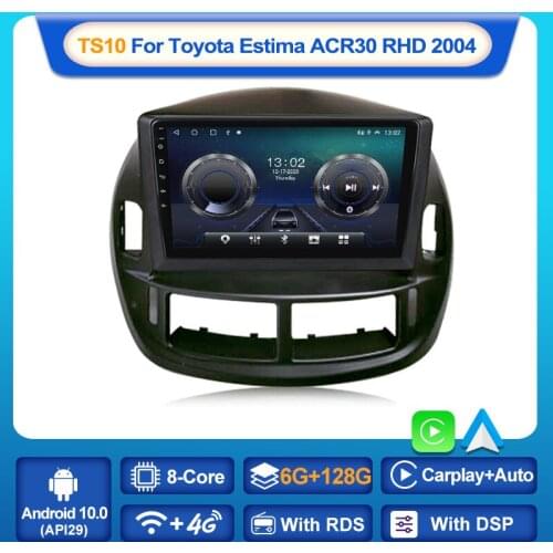 MEKEDE 6+128G Android 10 4G LTE RDS DSP Car Radio Multimedia Video Player For Toyota Estima ACR30 RHD 2004 Navigation GPS SWC BT